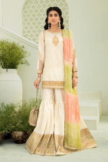 Maria B Suit Off White SF-W22-04 Evening Wear Formal Wear 2022 Online Shopping